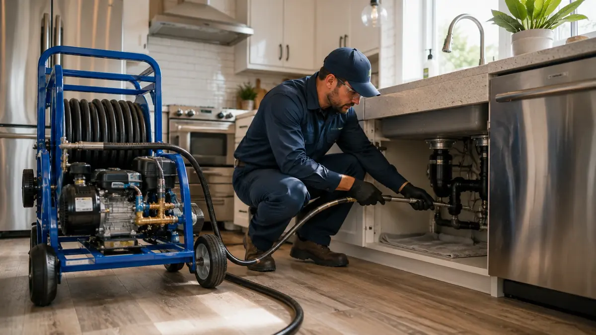 Kitchen Drain Hydro Jetting in Huron